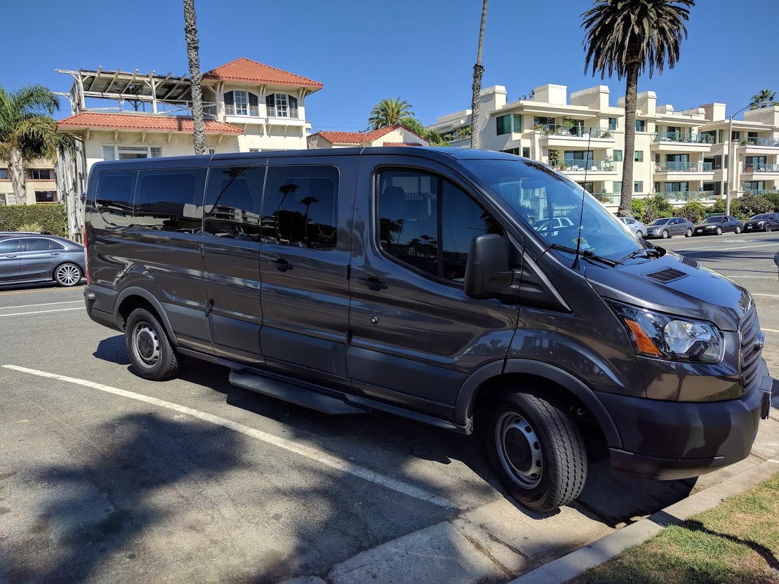Private luxury touring van arranged for Los Angeles city sightseeing